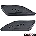 Krator NP017-B Black Gas Tank Pad Side Cap Cover (for Suzuki Hayabusa Busa GSX1300R 1999-2014 Gas Tank Pad Side Cap Hayabusa Logo)