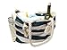 Malirona Beach Canvas Travel Tote Bag (Green Stripes)