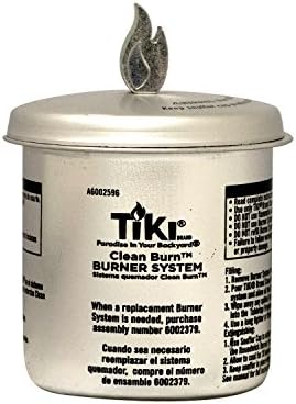 TIKI Brand Burn Firepiece Round Wick Burner Replacement for Large Table Torch 5 PACK