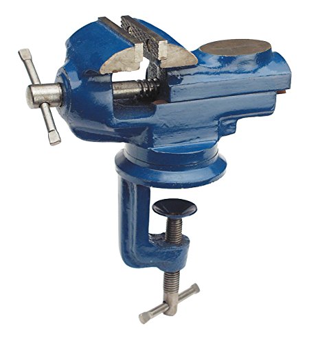 WABECO Mini Schraubstock drehbar 360° Tischschraubstock Werkbank Schraubstock Backenbreite 50 mm Spannweite 50 mm