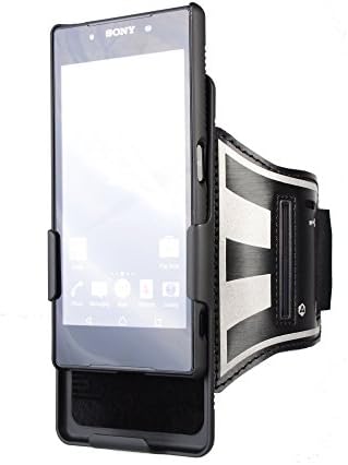 Running Armband for Sony Xperia Z5 by Fittense. Open Face Arm Band with Swivel Holster. Sports Band for Workout Exercise Fitness. Combo with Case