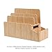 MobileVision Bamboo Caddy Add-On for Bamboo Charging Station Organizers; Compartment and cubby space fits pens, keys, and other small stationary items