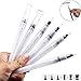 ADVcer Stored Water Brush Pen Set with 6 Assorted Paintbrush Tips for Artist Watercolor Gouache Painting, Body Face Paint Coloring and Ink Calligraphy (Clear)