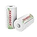 Tenergy Centura 1.2V NiMH Rechargeable D Battery, 8000mAh Low Self Discharge D Cell Batteries, Pre-Charged D Size Battery, 2 Pack, UL Certified