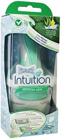 Wilkinson by Schick Intuition Sensitive Care Razor with 1 Refill Cartridge and Shower Hanger + FREE Old Spice Deadlock Spiking Glue, Travel Size, .84 Oz
