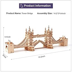 ROBOTIME 3D Puzzle Wooden Craft Kits with LED Light