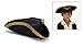 KANGAROO Kids Revolutionary War Deluxe Colonial Tricorn Hat Black, Gold
