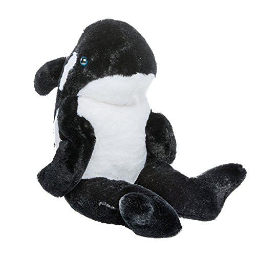 Cuddly Soft 16 inch Stuffed Black Orca Whale...We stuff 'em...you love 'em!