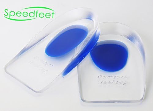 Speedfeet Unisex Massaging Insoles for Pain Heel,Achilles Tendonitis and Heel Spurs,Gel Insoles for Men Shoes Insert(Men Blue)