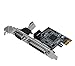 SIIG Legacy and Beyond Series Single Serial Port / RS-232 and Single Parallel Port PCIe Card Compatible with 16C550 UART