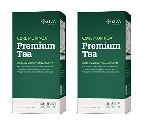 Zija Premium Core Moringa Weight Management Tea - Double Pack - 60 Tea Bags