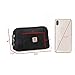 VIIGER Horizontal Nylon Dual Phone Holster Case Slim Cellphone Belt Pouch Belt Case Holder Men Smartphone Belt Loop Pouch Bag with Clip 2 Zipper Pockets Compatible With iPhone 12 Mini/12/12 Pro, black