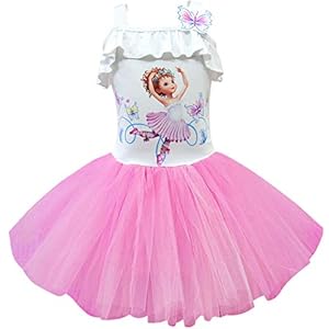 Thombase Baby Meisje Fancy Cartoon Print Vlinder Ballet Jurk