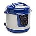 Elite Platinum 8 Quart 14-in-1 Multi-Use Programmable Pressure Cooker, Slow Cooker, Rice Cooker, Sauté, and Warmer - Blue