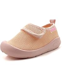 Z-T FUTURE Kids Baby Boy Girl Sneakers - Breathable Mesh Lightweight Toddler Shoes for Walking Running Beach Pool (7.5 M Toddler, Q-Pink)