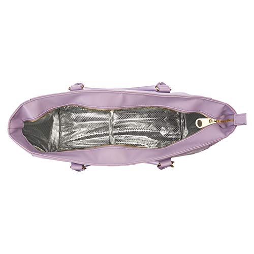 Blush 8286 Insulated Wine Tote Bag Lavender, One,