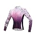 Santic Women's Cycling Jersey Loog Sleeve Road Bike Jersey Jacket Purple