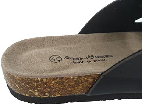 ASHVIEE Slide Sandals Cork Footbed Slide Sandals
