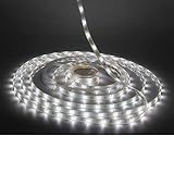 LEDMY Flexible Led Strip Lights, strip lights, DC 24V 12W SMD3528 150LEDs IP68 Waterproof Under Cabinet Lights Cool White 6000K 5Meter/ 16.4Feet, led tape lights Using for Homes, Kitchen Decortation