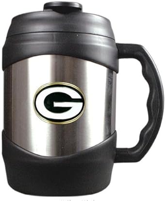 Amazon Com Green Bay Packers 52oz Stainless Steel Macho Travel Mug Sports Fan Travel Mugs Clothing