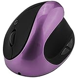 Wireless Mouse 2.4G Ergonomics Vertical Optical Mouse with Nano Receiver,4 Adjustable DPI 800/ 1200/ 1600/2400,Rechargeable Li-Battery,6 Buttons for Computer,Notebook, PC, Laptop, Macbook(Purple)