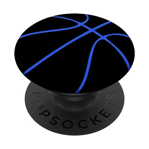Basketball Sport Drawing with Blue Color PopSockets Adhesive PopGrip