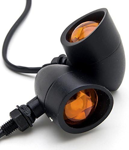 R REIFENG 2pcs Heavy Duty Motorcycle Turn Signals Bulb Indicators Blinkers Lights (Black)