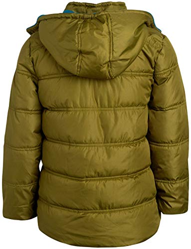 Wippette Boys' 2-Piece Heavyweight Snowsuit with Puffer Jacket and Snow Bib Pants, Size 4, Olive Camo