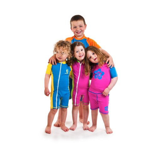 Girls size 2 Pink/Blue Sun UV Protective Rashguard Swimsuit swim shirt & shorts SPF+50 Swim Suit for Kids Age 2 Years Old