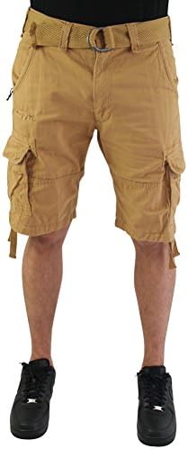Jordan Craig Men's Twill Washed Cargo Shorts Belted Big &amp; Tall