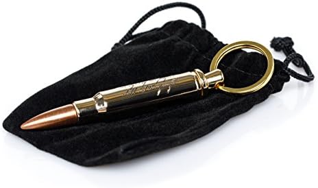 2nd Amendment"The Right Of The People" .308 Bottle Opener Hand Polished Brass Gun Rights Keychain with Velvet Pouch