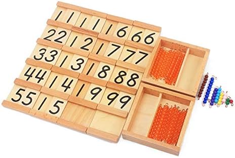 Montessori Teaching Math Toys Teens and Tens Seguin Board with Beads Bars Wood Toys Early Childhood Education Preschool Training (for Child Over 3 Years)