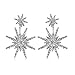Silver Star Stud Unique Dangling Earrings for Women Fashion Wedding Ear Jacket Christmas Jewelry H1254S