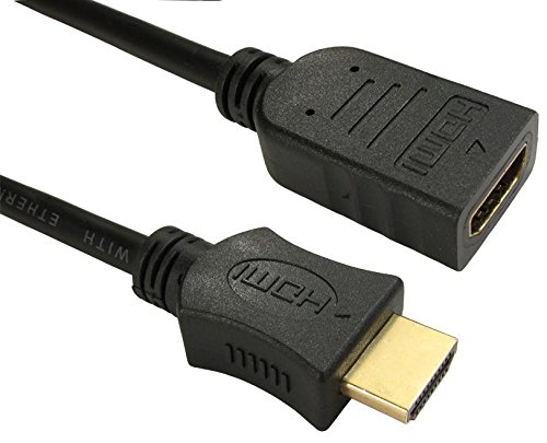Pro Signal 0.5m HDMI Extension Cable – Male to Female High Speed 4K HDMI Lead with Ethernet, ARC & 3D Support – Black – 99HDHS-400