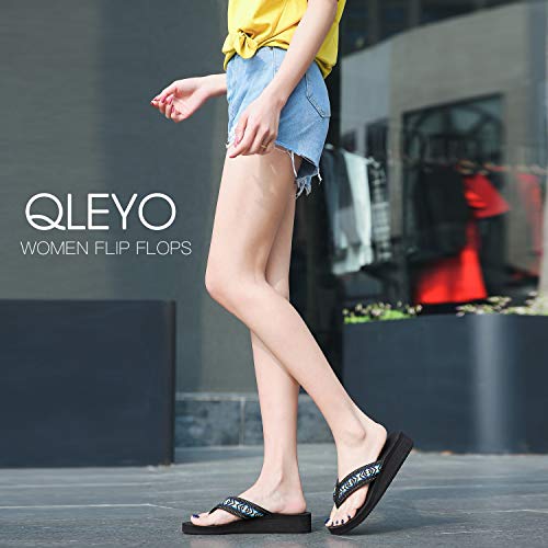QLEYO-Womans-Platform-Flip-Flop-with-Arch-Support-Comfortable-Yoga-Mat-Wedge-flip-Flops-Athletic-Walking-Thong-Slippers-for-VacationShopping-mallWanderingGathering