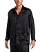 Intimo Men's Classic Silk Pajamas, Black, Large