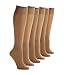 Berkshire Ultra Sheer Knee Highs 6-Pack, One Size, City Beige