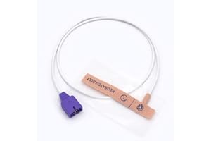 SINO-K 5pcs Compatible Disposable Neonatal Adult Spo2 Sensor for Nellcor MAX-N Probe, Adhesive Tape Sensor 9 Pins 3.3 ft