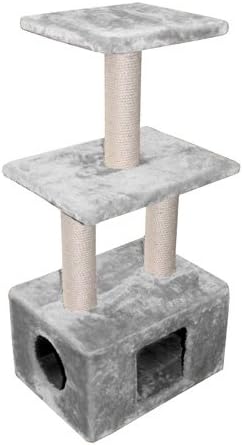 Ebi Classic-Eco Bengal Scratching Tree, 30 x 40 x 99 cm, Light Grey