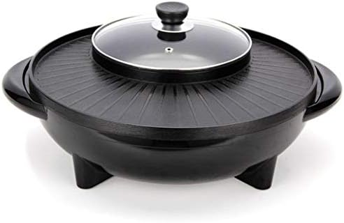 CZZ Electric Smokeless Grill Electric Hot Pot Korean Smokeless Non-stick Barbecue Hot Pot 2 In 1 Electric Baking Pan High Power Oven