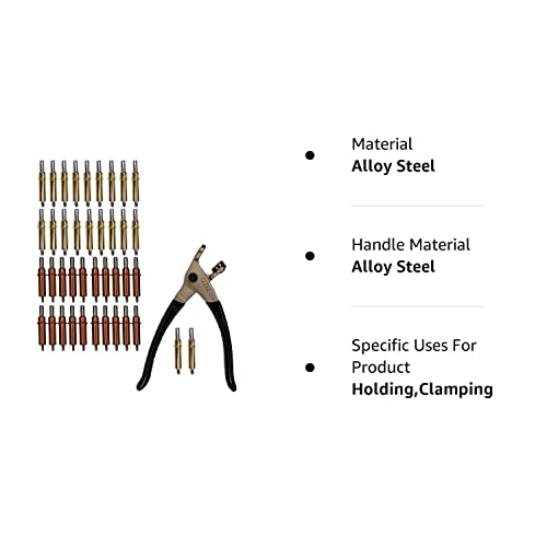 50 Each C3/16 Cleco Fasteners (made In Usa) & Pouch W/ Pliers - Foto 2