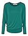 LL WT826 Women's Casual Flowy Draped Long Sleeve Batwing Dolman Top – Soft & Comfortable Loose Fit Pullover XXL Jade