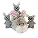 ZippyPaws Slipper Nest Squeaky Hide and Seek Plush Dog Toy, Bunny