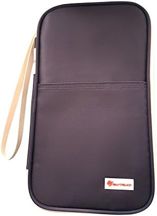 Compact Passport Wallet By Motrad Unisex Design Large Travel Organizer &amp; Document Holder - 14 Storage Spaces Pouch - Waterproof Material &amp; Circumventive Strong Zipper For Extra Safety =bv
