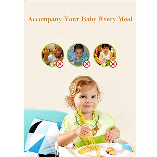 Training Chopsticks, 4 Pairs Cute Animal Shape Easy to Use Children's Learning Chopsticks helper With attachable for Right or Left Handed Child Adults Beginners