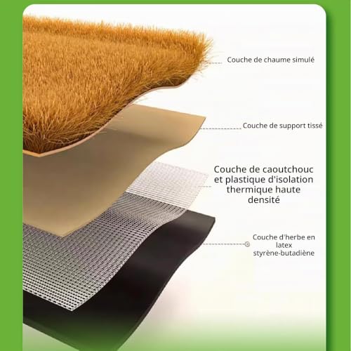 HAZEK Artificial Thatch Roll Tiki Bar Synthetic Thatched Roof Beach Hawaiian Party, Garden Fence Decoration and Bar Decoration (Size:1.6 x 65 ft (0.5 x 20 m))