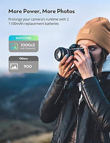 RAVPower NP-FW50 Camera Battery Charger Set for Sony A6000 A6500