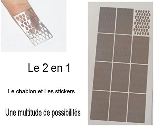 12 Stencils Adhesive Vinyl Chablon + 570 Drops Silver Nail Art Stickers Manicure, UV Resin Gel Nail Mounting