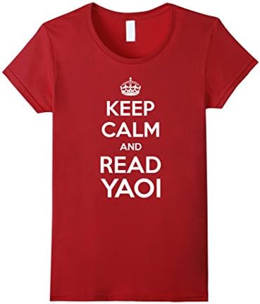 Women's Yaoi Shirt - Keep Calm And Read Yaoi Small Cranberry