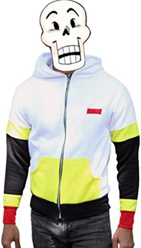 Dahee Game Cosplay Costume Hoodie Unisex Sweater Pullover Jacket Zipper Coat (XXL, Papyrus)